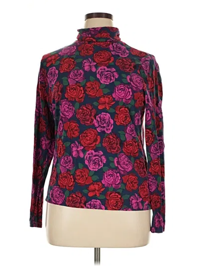 Pre-owned Talbots Long Sleeve Blouse In Purple