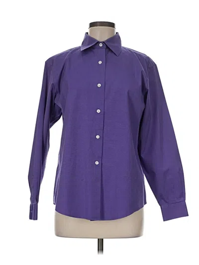 Pre-owned Talbots Long Sleeve Blouse In Purple