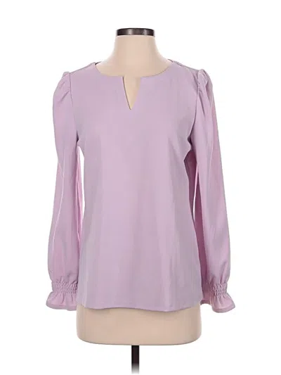 Pre-owned Talbots Long Sleeve Blouse In Purple