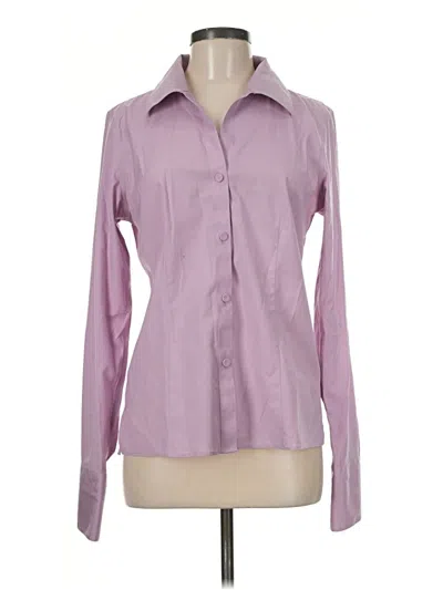 Pre-owned Talbots Long Sleeve Blouse In Purple