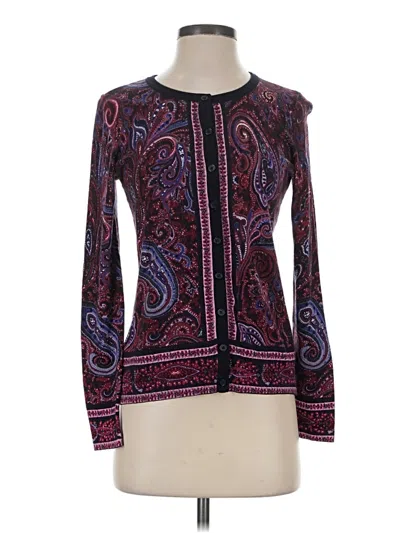 Pre-owned Talbots Long Sleeve Blouse In Purple