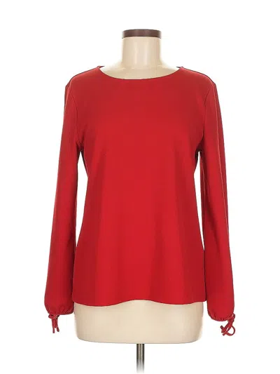 Pre-owned Talbots Long Sleeve Blouse In Red