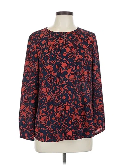 Pre-owned Talbots Long Sleeve Blouse In Red