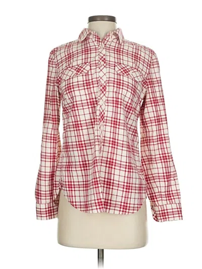 Pre-owned Talbots Long Sleeve Blouse In Red