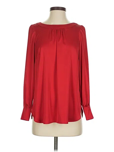 Pre-owned Talbots Long Sleeve Blouse In Red
