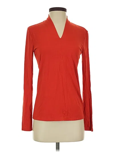 Pre-owned Talbots Long Sleeve Blouse In Red
