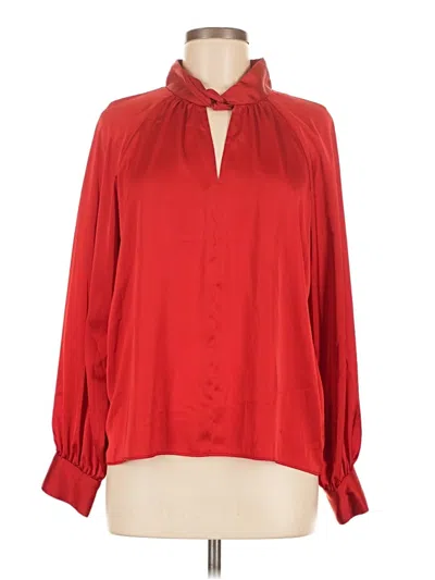 Pre-owned Talbots Long Sleeve Blouse In Red