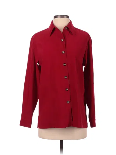 Pre-owned Talbots Long Sleeve Blouse In Red