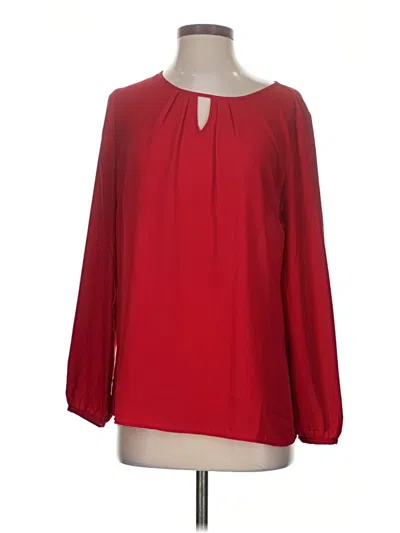 Pre-owned Talbots Long Sleeve Blouse In Red