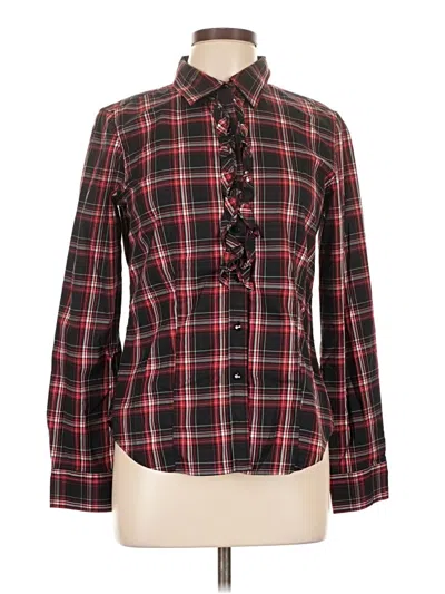 Pre-owned Talbots Long Sleeve Blouse In Red