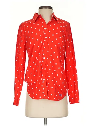 Pre-owned Talbots Long Sleeve Blouse In Red