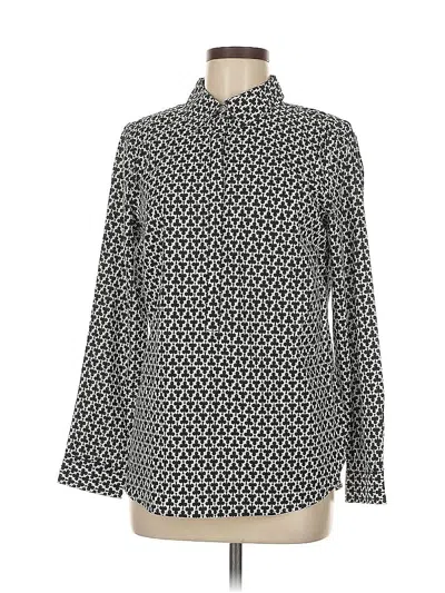 Pre-owned Talbots Long Sleeve Blouse In Silver