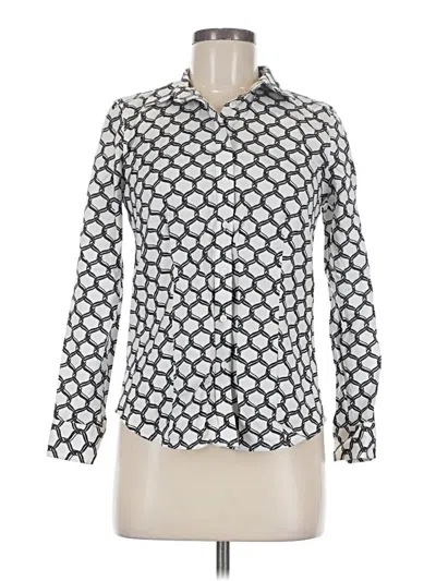 Pre-owned Talbots Long Sleeve Blouse In Silver