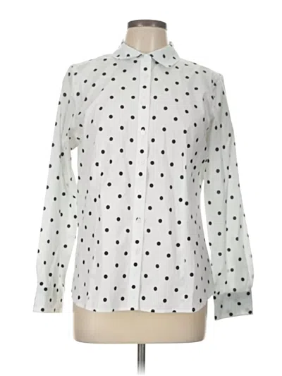 Pre-owned Talbots Long Sleeve Blouse In Silver