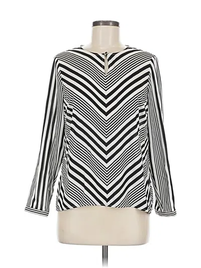Pre-owned Talbots Long Sleeve Blouse In Silver