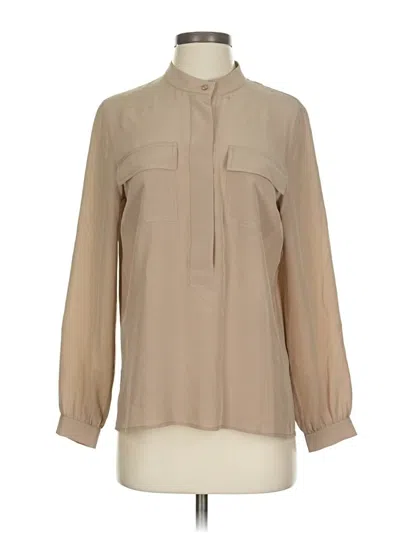 Pre-owned Talbots Long Sleeve Blouse In Tan