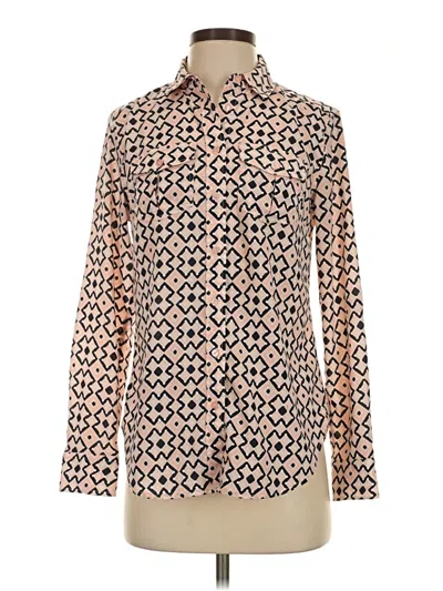 Pre-owned Talbots Long Sleeve Blouse In Tan