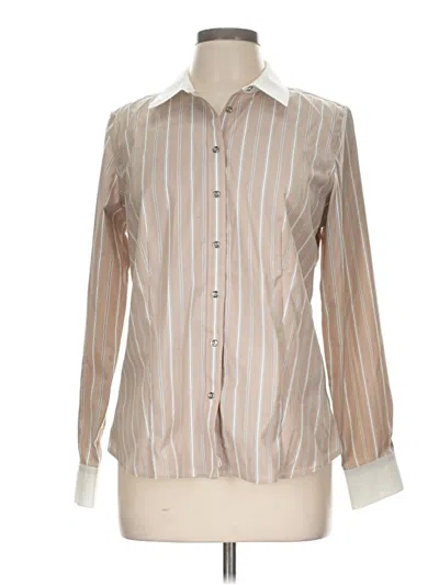 Pre-owned Talbots Long Sleeve Blouse In Tan