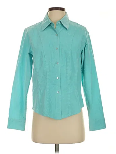 Pre-owned Talbots Long Sleeve Blouse In Teal
