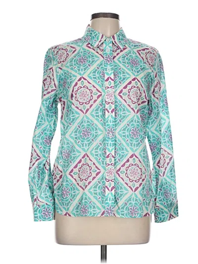 Pre-owned Talbots Long Sleeve Blouse In Teal