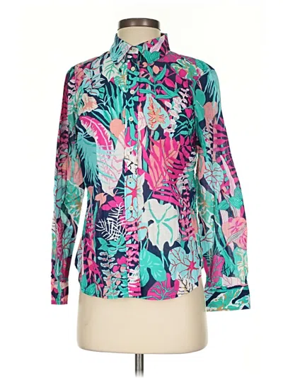Pre-owned Talbots Long Sleeve Blouse In Teal