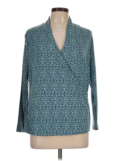 Pre-owned Talbots Long Sleeve Blouse In Teal