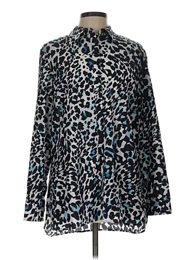 Pre-owned Talbots Long Sleeve Blouse In Teal