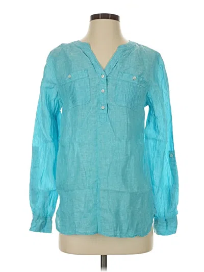 Pre-owned Talbots Long Sleeve Blouse In Teal