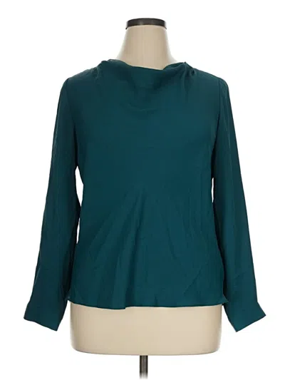 Talbots Long Sleeve Blouse In Green