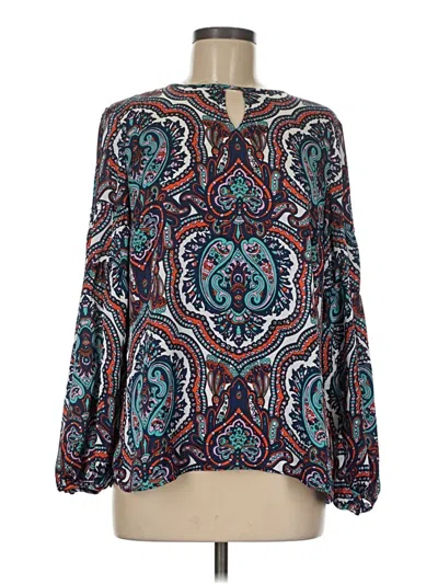 Pre-owned Talbots Long Sleeve Blouse In Teal