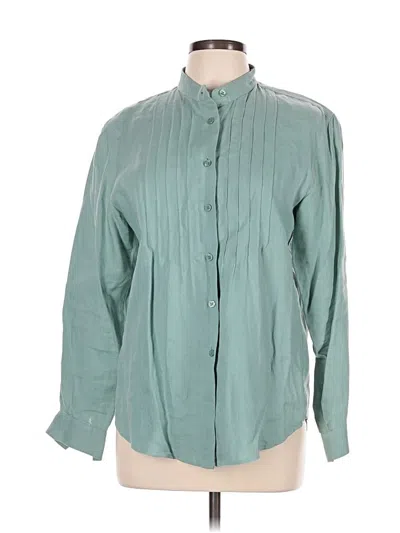 Pre-owned Talbots Long Sleeve Blouse In Teal
