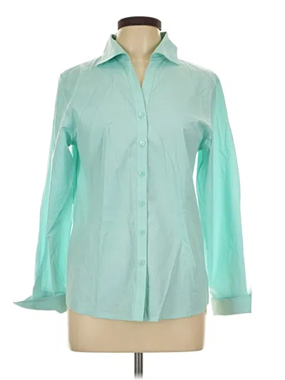 Pre-owned Talbots Long Sleeve Blouse In Teal
