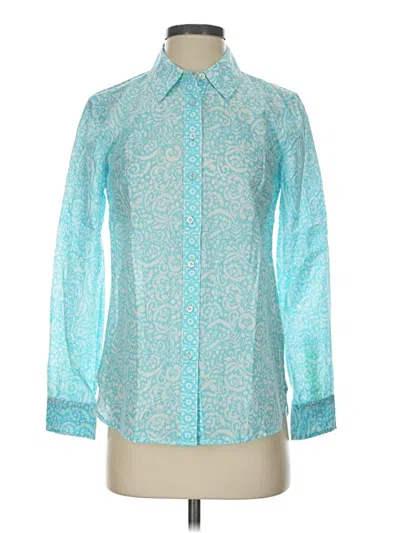 Pre-owned Talbots Long Sleeve Blouse In Teal