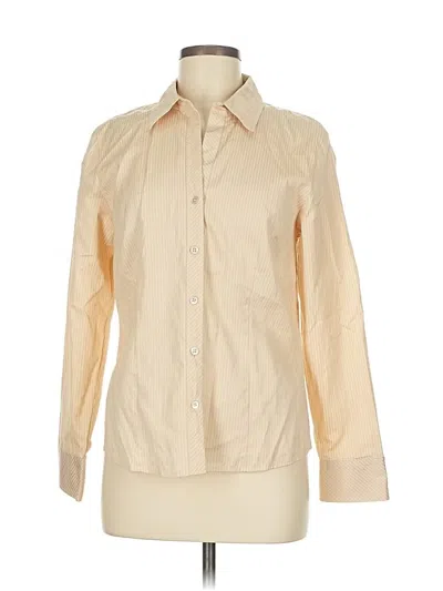 Pre-owned Talbots Long Sleeve Blouse In White