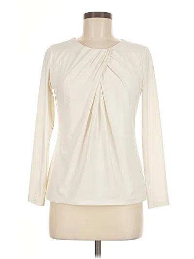 Pre-owned Talbots Long Sleeve Blouse In White