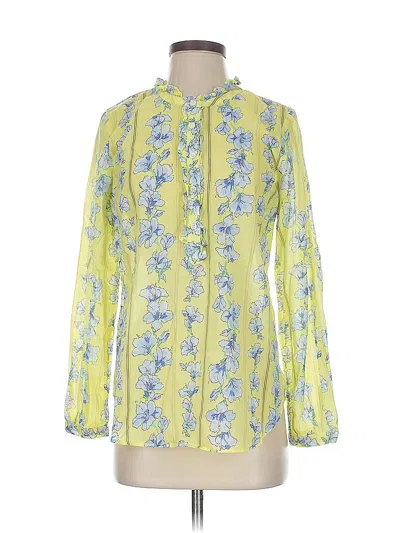 Pre-owned Talbots Long Sleeve Blouse In Yellow
