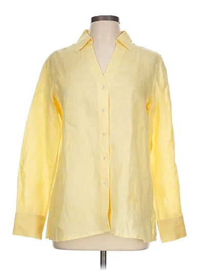 Pre-owned Talbots Long Sleeve Blouse In Yellow