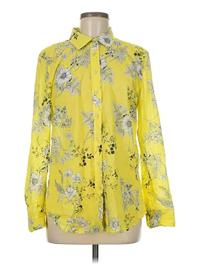 Pre-owned Talbots Long Sleeve Blouse In Yellow