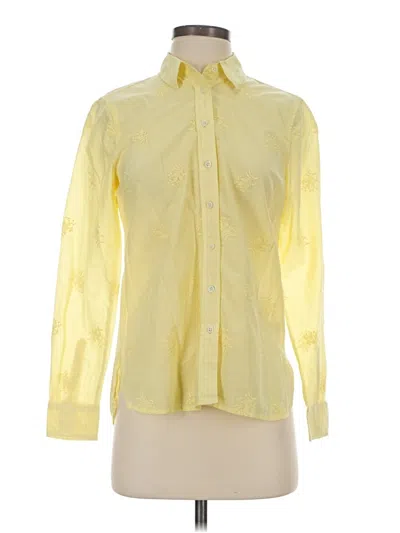 Pre-owned Talbots Long Sleeve Blouse In Yellow