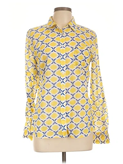 Pre-owned Talbots Long Sleeve Blouse In Yellow