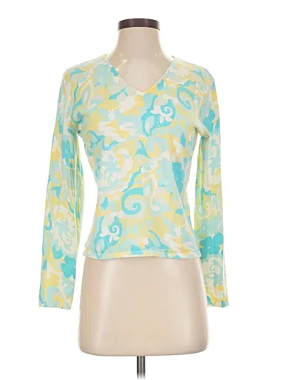 Pre-owned Talbots Long Sleeve Blouse In Yellow