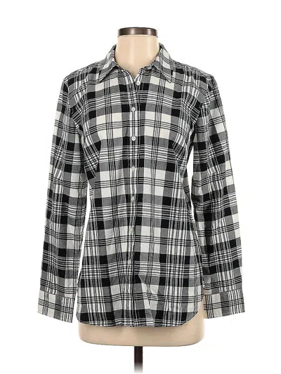 Pre-owned Talbots Long Sleeve Button Down Shirt In Black