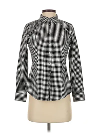 Pre-owned Talbots Long Sleeve Button Down Shirt In Black