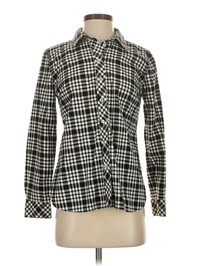 Pre-owned Talbots Long Sleeve Button Down Shirt In Black