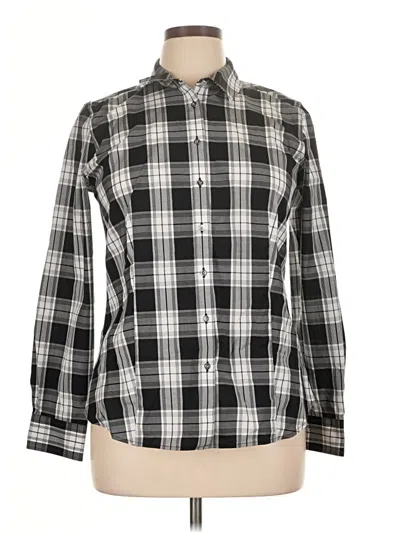 Pre-owned Talbots Long Sleeve Button Down Shirt In Black
