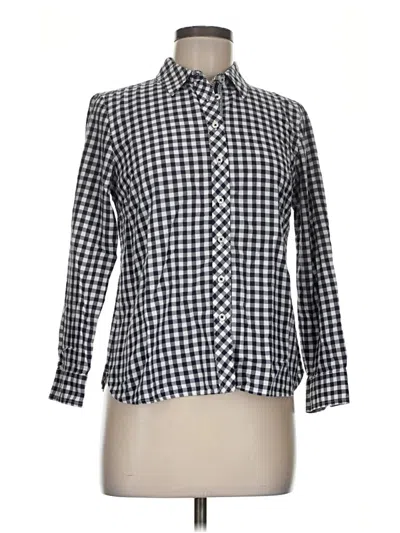 Pre-owned Talbots Long Sleeve Button Down Shirt In Black