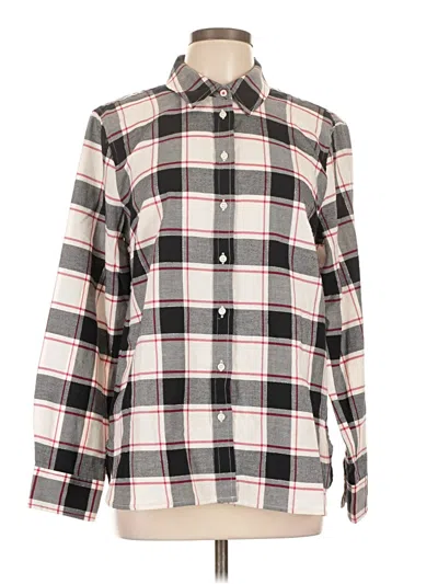 Pre-owned Talbots Long Sleeve Button Down Shirt In Black