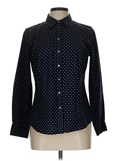 Pre-owned Talbots Long Sleeve Button Down Shirt In Black