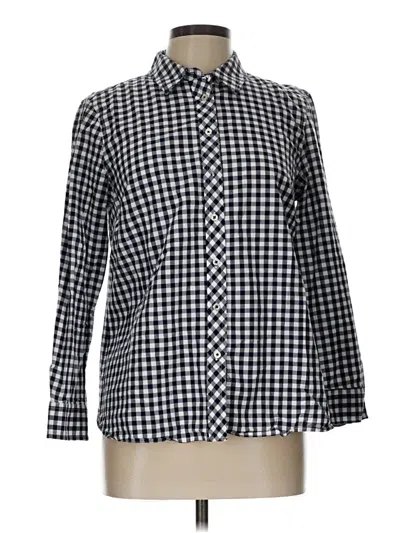 Pre-owned Talbots Long Sleeve Button Down Shirt In Black