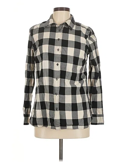 Pre-owned Talbots Long Sleeve Button Down Shirt In Black
